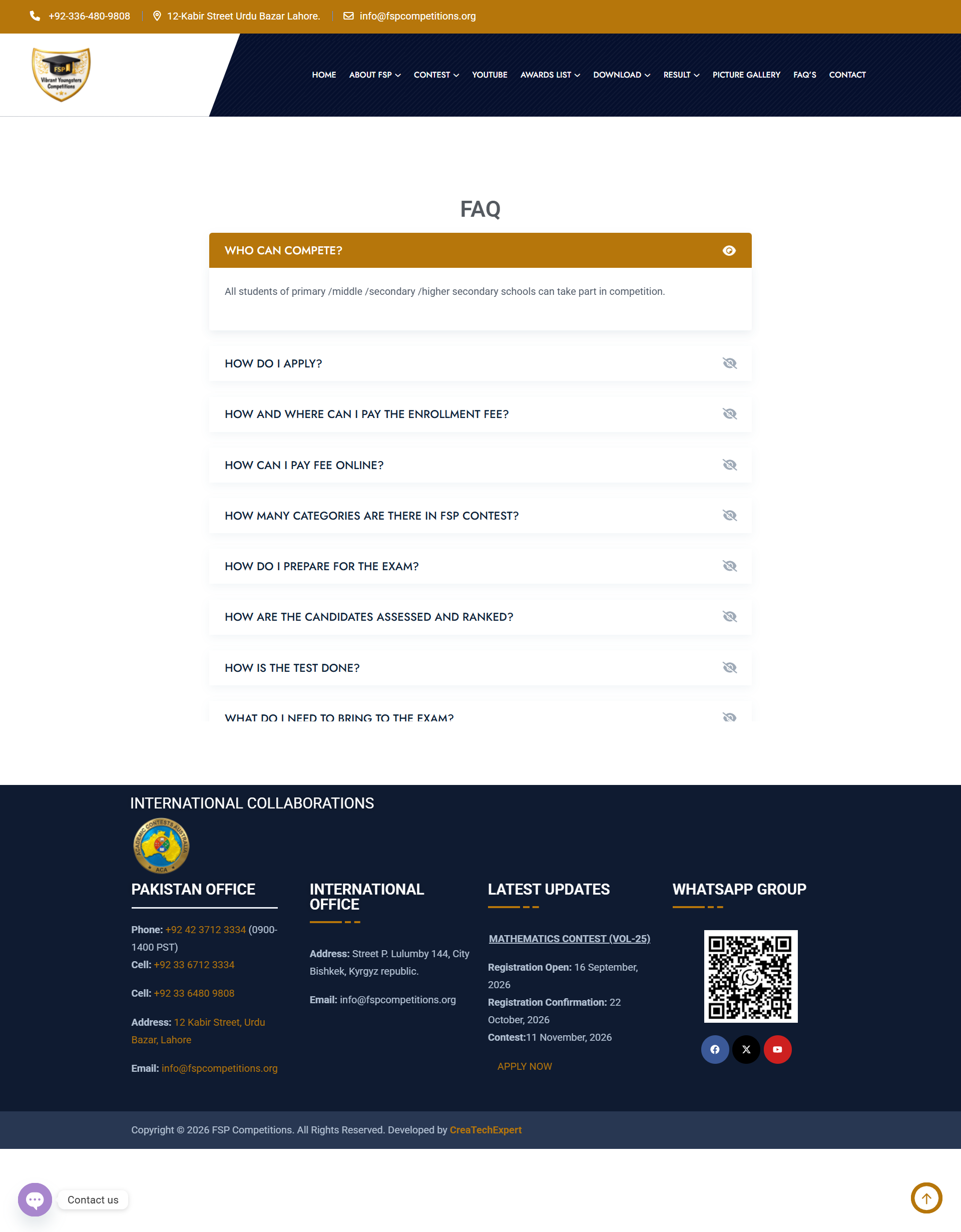 FSP Program Website – Modern Freelancing Platform