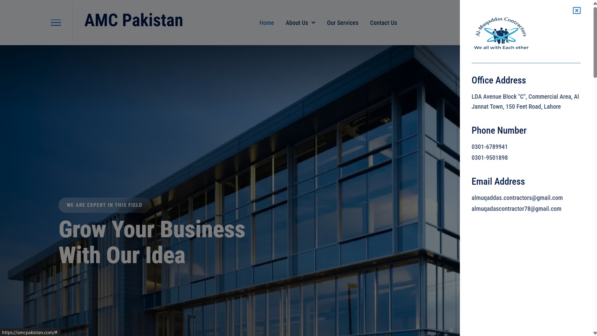 AMC Pakistan Website – Professional Corporate Website 1