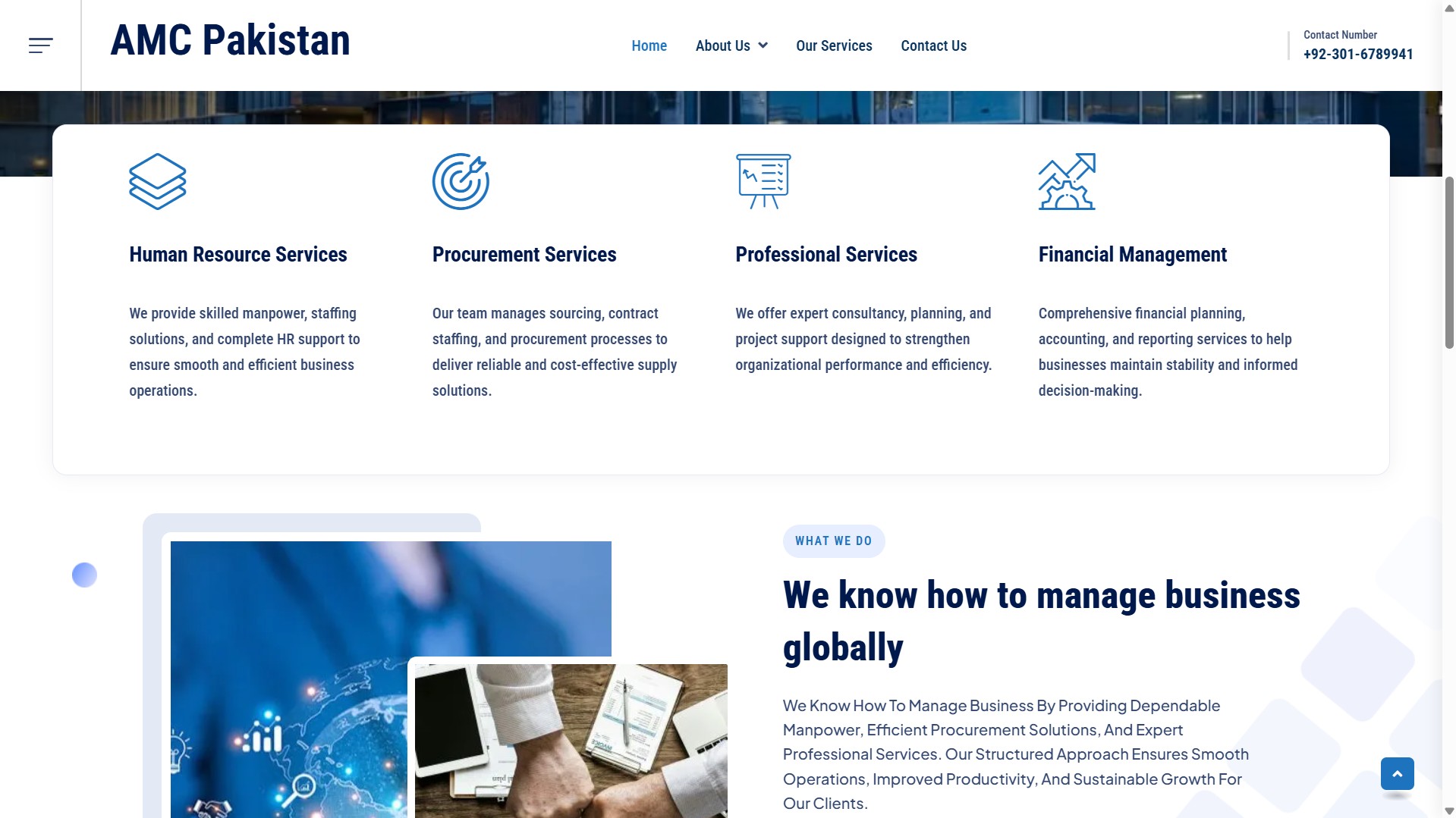 AMC Pakistan Website – Professional Corporate Website 1